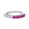 Moissanite & Mozambique Ruby