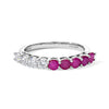 Moissanite & Mozambique Ruby
