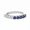 Moissanite & Blue Sapphire
