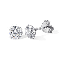 D'Joy Moissanite 1.00 ctw Earrings in Rhodium Over Sterling Silver