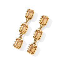 EverTrue Brazilian Citrine Dangling Earrings in 18K YG Plated 5.65 ctw