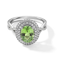 Certified & Appraised Rhapsody 950 Platinum AAAA Arquiana Mint Tourmaline, Diamond (I2) (0.50 cts) Ring (Size 10.0) 2.50 ctw