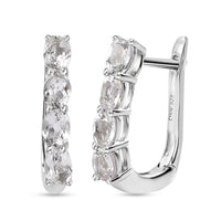 Tanzanite Earrings in Platinum Over Sterling Silver 1.35 ctw