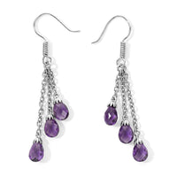 EverTrue Mashamba Amethyst Earrings in Platinum Bond 6.60 ctw