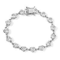 EverTrue Lab Created White Sapphire 11.70 ctw Bracelet in Platinum Bond (7.25 In)