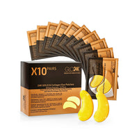 GLO24K Nourishing and Recharging 24k Gold & Collagen Eye Patches -20 count (Ships in 3-5 Days)