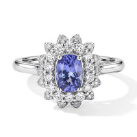 Certified and Appraised D''Joy Premium Tanzanite, Moissanite Ring in Rhodium Over Sterling Silver (Size 10.0) 1.30 ctw