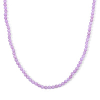 Kunzite 5-6mm Beaded Necklace (20 Inches) in Stainless Steel 100.00 ctw