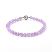 Kunzite 5-6mm Beaded Bracelet in Stainless Steel (6.50 In) 45.00 ctw
