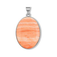 Yellow Turquoise 50.00 ctw Oval Pendant in Silvertone