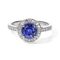 Certified and Appraised Luxoro 10K White Gold AAA Tanzanite, Diamond (I2) (0.40 cts) Ring (Size 10.0) 2.00 ctw