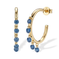Luxuriant Lab Grown Blue Diamond (IR) SI 1.00 ctw Earrings in 18K Vermeil Yellow Gold Over Sterling Silver
