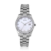 EON 1962 Lab Grown Diamond SI 2.70 ctw Ronda 515 with Date Swiss Movement Watch in Stainless Steel