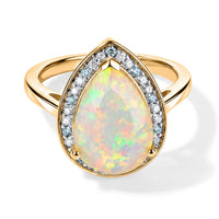 D''Joy Premium Ethiopian Welo Opal, Multi Gemstone Ring in 18K Vermeil YG Over Sterling Silver (Size 10.0) 3.35 ctw