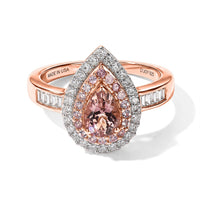 D''Joy Premium Blush Tourmaline and Multi Gemstone 1.50 ctw Ring in 18K Vermeil Rose Gold Over Sterling Silver (Size 7.0)