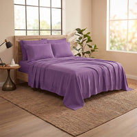 American Thread Collection 6pc Navy Blue Microfiber Sheet Set -Full