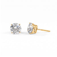 Chuck’s 50th Anniversary Special 14K Yellow Gold Lab Grown Diamond (F-VS) Stud Earrings 4.00 ctw
