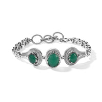 EverTrue Premium Verde Onyx 13.65 ctw Hand Crafted Bracelet in Platinum Bond (7.25 In)
