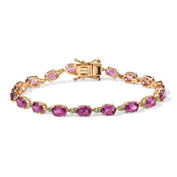 D''Joy AAA Radiant Ember Garnet, Paraiba Tourmaline Bracelet in 18K Vermeil YG Over Sterling Silver (6.50 In) 9.60 ctw