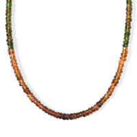 D''Joy Premium Petro Tourmaline Beaded Necklace (18 Inches) in Rhodium Over Sterling Silver 65.00 ctw