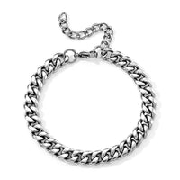Fancy Chain Bracelet in Stainless Steel (7.5-9.5In)