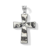 Tigers Eye 28.00 ctw Taper Point Cross Pendant in Silvertone
