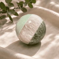 Green Aventurine Rose Quartz and Prehnite Sphere 1.5-2" Approx 920Ctw