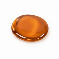 Clear Orange Obsidian Palm Stone 1-2" Approx 120Ctw