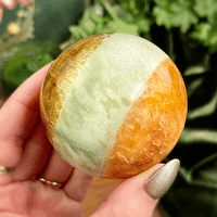 Bonded Green Aventurine, Yellow Fluorite and Golden Quartz Sphere 2.5" 2040 ctw