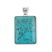 Rectangle Smoky Quartz 115.00 ctw Pendant without Chain in Silvertone