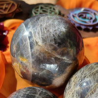 Black Moonstone Sphere 2.5-3" 2135 ctw