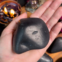 Tumbled Shungite Palmstone 2-3" 750 ctw