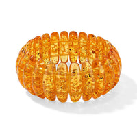 Honey Amber 290.00 ctw Long Oval Stretch Bracelet
