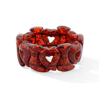Amber 295.00 ctw Heart Stretch Bracelet