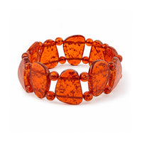 Amber 102.00 ctw Tanker Stretch Bracelet