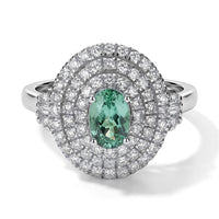ertified and Appraised Rhapsody 950 Platinum AAAA Paraiba Tourmaline, Diamond (E-F, VS) (0.74 cts) Ring (Size 10.0) (6.25 g) 1.50 ctw