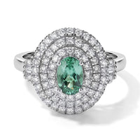 ertified and Appraised Rhapsody 950 Platinum AAAA Paraiba Tourmaline, Diamond (E-F, VS) (0.74 cts) Ring (Size 10.0) (6.25 g) 1.50 ctw