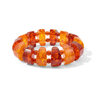 Mix Amber 205.00 ctw Tanker Stretch Bracelet