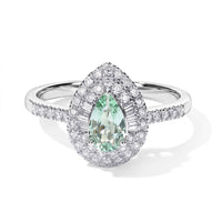 Certified and Appraised Luxoro 10K White Gold AAA Paraiba Tourmaline, Diamond (I2) (0.51 cts) Ring (Size 6.0) 1.00 ctw