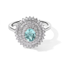 Certified and Appraised Luxoro 10K White Gold AAA Paraiba Tourmaline, Diamond (I2) (0.66 cts) Ring (Size 6.0) 1.30 ctw