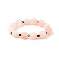 Rose Quartz and Multi Stone 138.15 ctw Stretch Bracelet