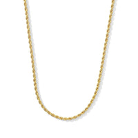10K Yellow Gold 3mm Hollow Rope Necklace (26 Inches) (6.65 g)