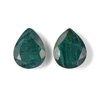 Teal Grandidierite Set of 2 (Pear 5x4 mm) 0.45 ctw