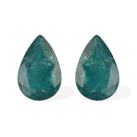 Teal Grandidierite Set of 2 (Pear 6x4 mm) 0.53 ctw