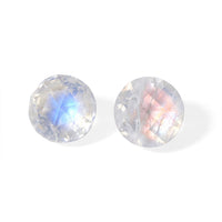 AA Rainbow Moonstone Set of 2 (Rnd 6 mm) 0.77 ctw
