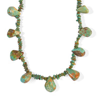 D''Joy Royal Hubei Turquoise 260.00 ctw Necklace (20 Inches) in Rhodium Over Sterling Silver