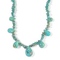 D''Joy Royal Hubei Turquoise 205.00 ctw Necklace (20 Inches) in Rhodium Over Sterling Silver