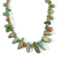D''Joy Royal Hubei Turquoise 250.00 ctw Necklace (20 Inches) in Rhodium Over Sterling Silver