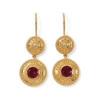D''Joy Passport to Turkey Premium Ruby Earrings in 18K Vermeil YG Over Sterling Silver 2.75 ctw