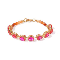 EverTrue Volcanic Triplet Quartz, Carnelian Bracelet in 18K YG Plated (6.50 In) 19.40 ctw